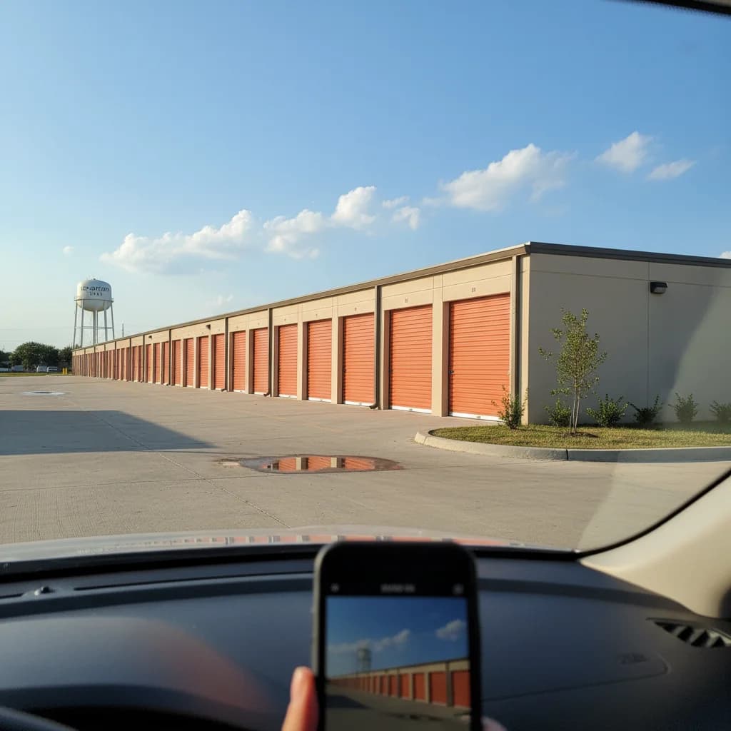 Modern secure storage facility in Longview, Texas with climate controlled units and 24/7 access